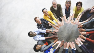 Groupe de personnes unies